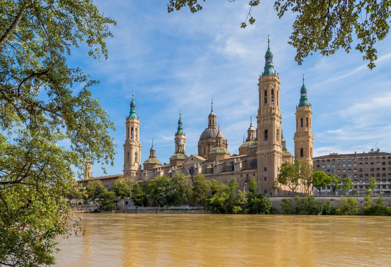 Basilica del Pilar and Ebro River